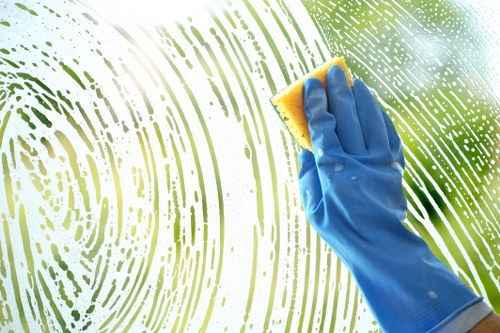 Local upholstery cleaner working in a modern E16 apartment