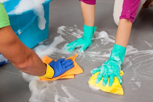 Commercial stain removal work in an E16 office or retail space