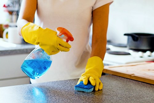 Washroom and kitchen cleaning for an office in E16