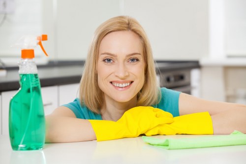 Cleaning team preparing a new apartment for move in in E16